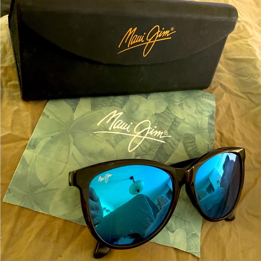 Maui Jim GLORY GLORY Sunglasses | gray with blue mirrored lenses